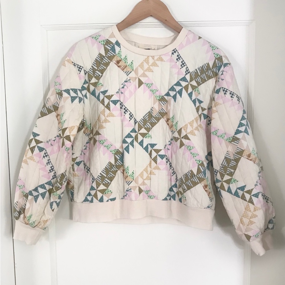 Target Universal Thread Geometric Quilted Sweatshirt M
